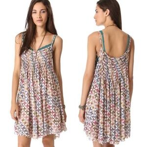 Free People Imperial Palm Boho Mini Dress Size Small